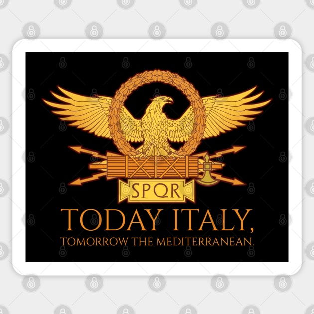 Ancient Rome SPQR - Today Italy, Tomorrow The Mediterranean Sticker by Styr Designs